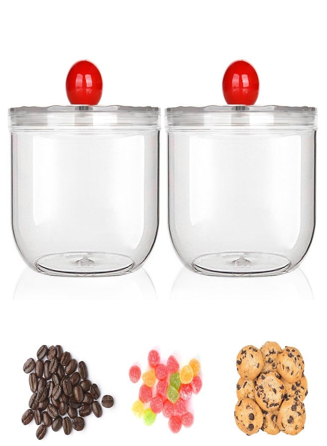 Custde 30 floz Clear Plastic Candy Jar with Lid - Airtight Multi-Purpose Storage for Candy, Cookies, Coffee & More - Ideal for Kitchen, Office Desk, Bathroom (30 fl oz) - Image 4